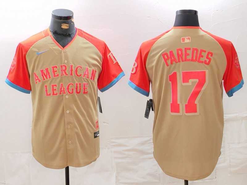 Mens Tampa Bay Rays #17 Isaac Paredes Cream 2024 All Star Limited Stitched Jersey